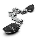 Ciro3D Highway Peg Mounts & Footrests Chrome Hingeless Clamp, Clevis, Arm w/ Twin Rail Footrests